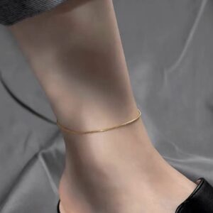 minimal snake anklet