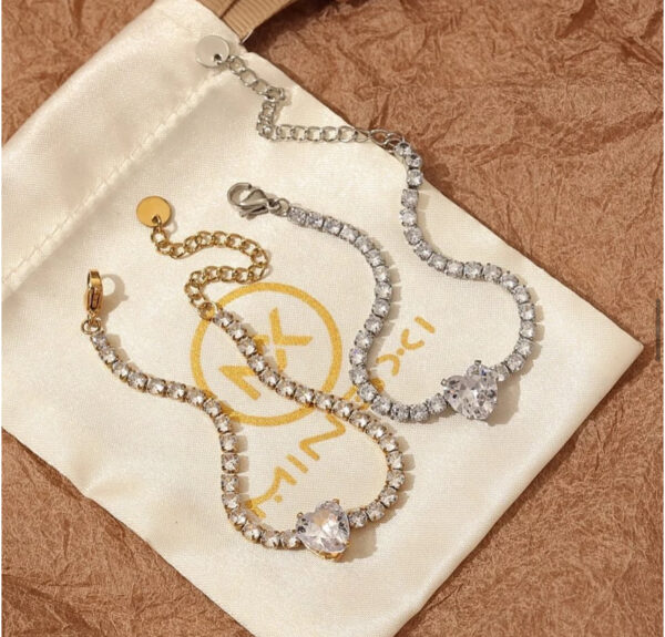 rhinestone heart bracelet