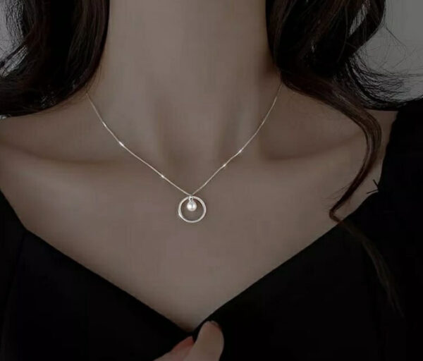 silver minimal necklace