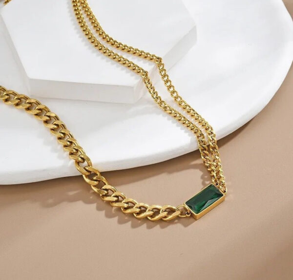 korean green stone necklace - Image 3