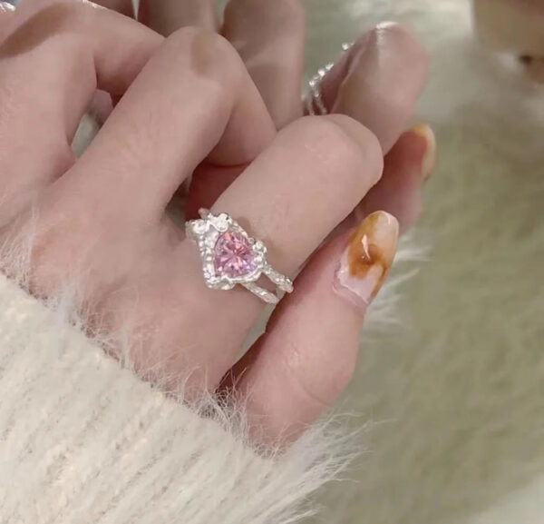 pink heart ring - Image 2