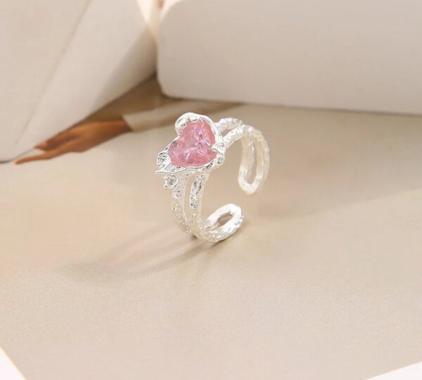 pink heart ring