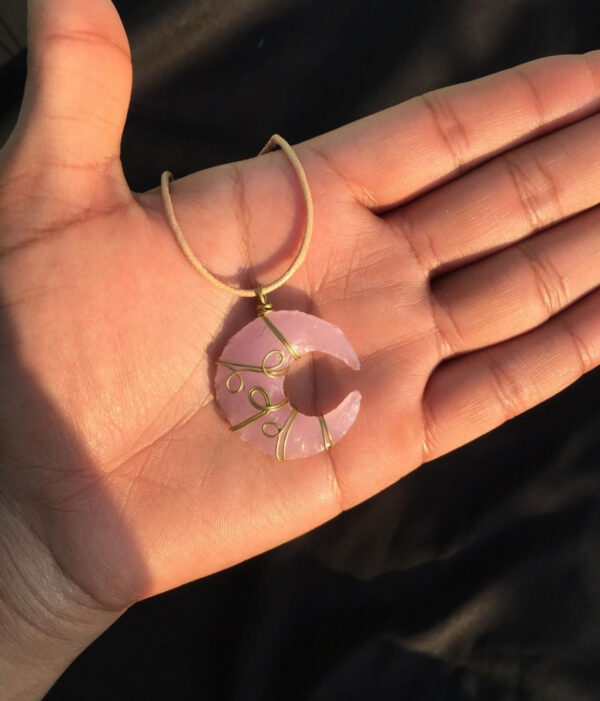 opal stone moon necklace - Image 2