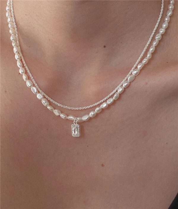 layered sterling necklace - Image 4