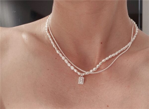layered sterling necklace - Image 3