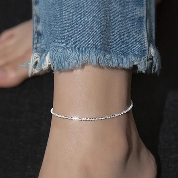 sterling silver anklet - Image 2