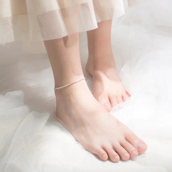 sterling silver anklet - Image 4