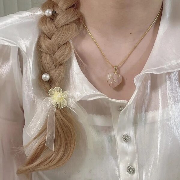 Pink opal stone barbie necklace - Image 4