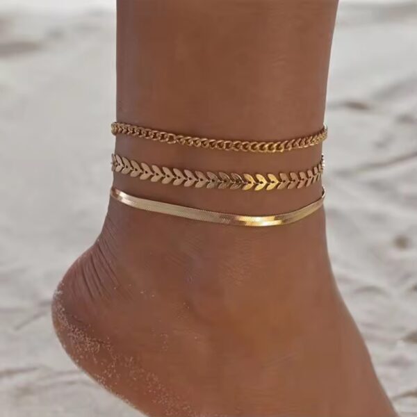 3 pcs anklets set