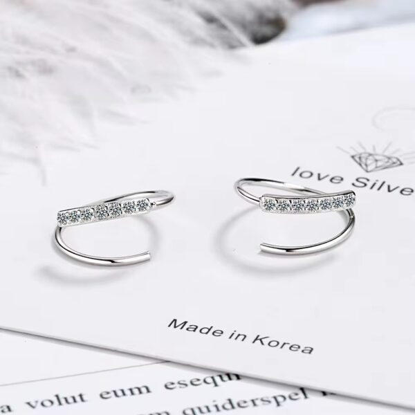 trendy silver spiral earrings - Image 4