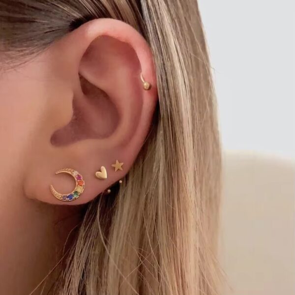 Mini heart earrings - Image 3
