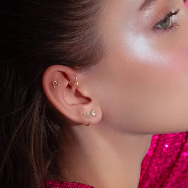 Mini heart earrings - Image 5