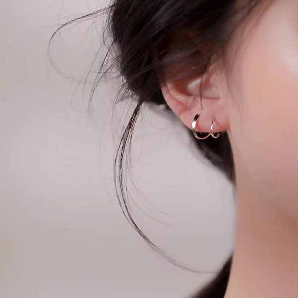 spiral silver earrings