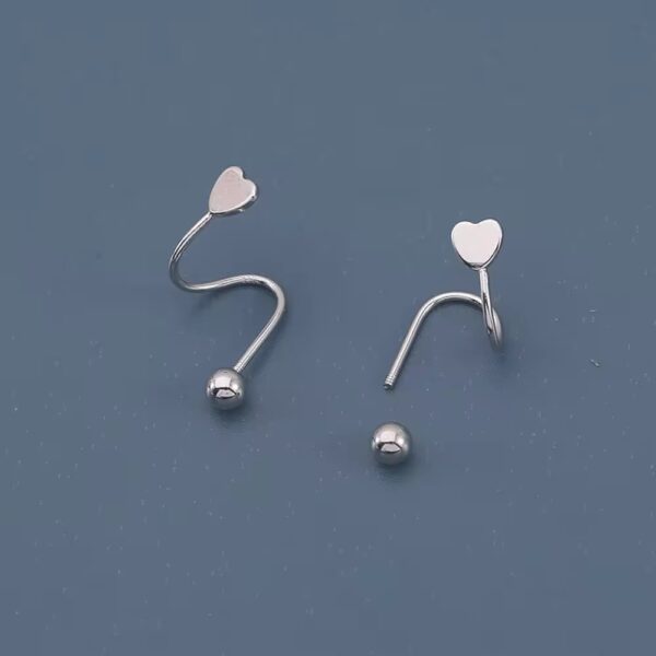 heart spiral earrings - Image 3